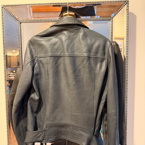 All Saints Black Leather Jacket - Picture 3 of 5